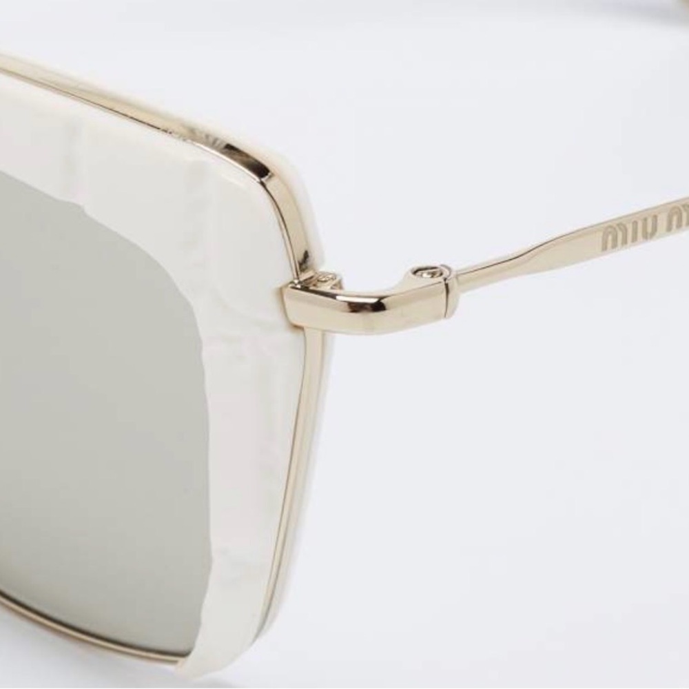 Miu Miu White SMU 52Q Cat Eye Sunglasses - Picture 2 of 7